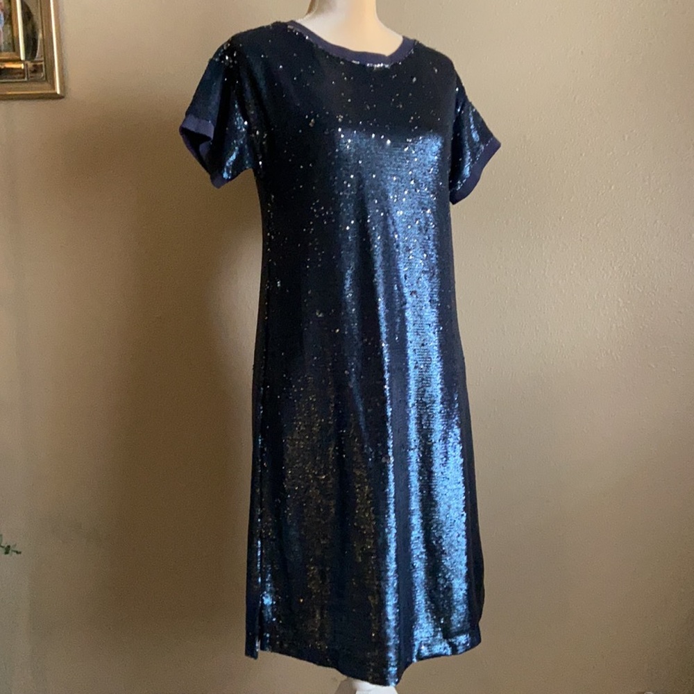Anthro Moulinette Soeurs Sequin Easy Fit Shift Dress - Picture 5 of 16
